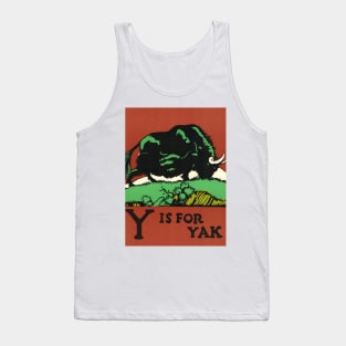 Y is for Yak:  ABC Designed and Cut on Wood by CB Falls Photographic Print Tank Top